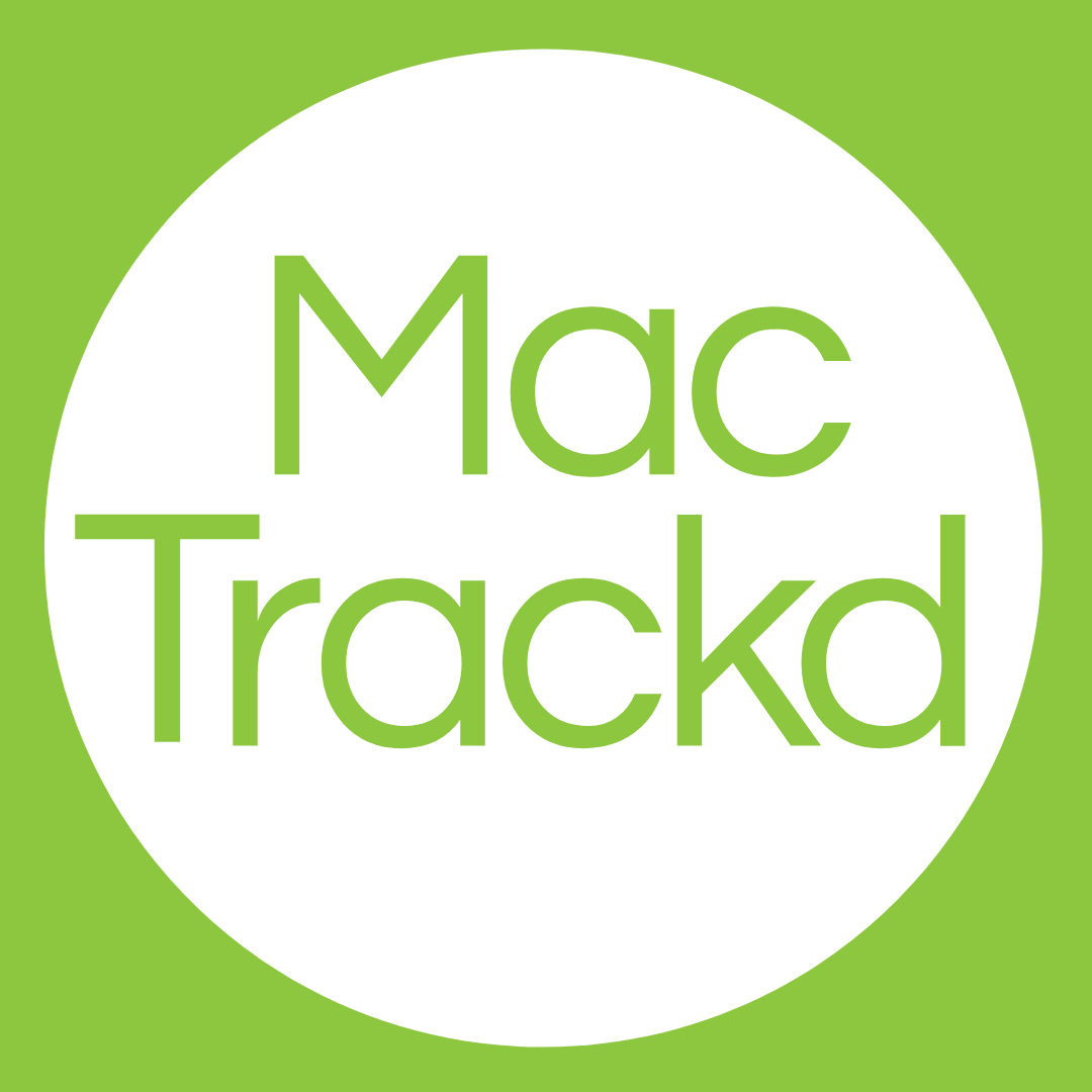 MacTrackd White Logo